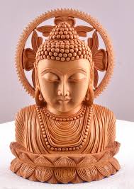 Beautifully Hand Crafted Wooden Buddha Head Handmade Indian Etsy Buddha Indian Gifts Handmade Statue