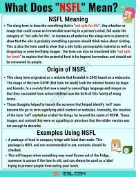 Nsfl Meaning What Does Nsfl Mean And Stand For 7esl Estudos