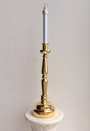 1 6 Scale Brass Candlestick Lamp Led Battery Operated Lights Etsy Candlestick Lamps Brass Candlesticks Battery Operated Lights