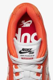 Nike air more uptempo supreme (2017). Nike Sb Af2 Low Supreme Orange Blaze Nike Snkrs