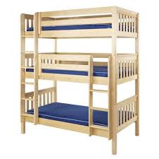 Riley Slatted Medium Triple Bunk Bed Bunk Beds Triple Bunk Beds Bunk Bed With Trundle