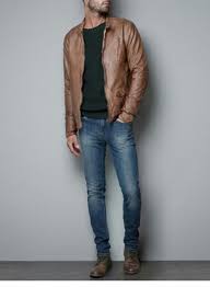 Leather Jacket And Jeans Leather Jacket Outfits Mens Outfits Brown Leather Bomber Jacket