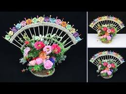 Beautiful Home Decoration Idea With Waste Items Home Decorating Ideas Handmade Diy Decor Youtube Diy Decor Craft Stick Crafts Handmade