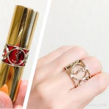 使い終わったイヴサンローランのリップを 思い出いっぱいのリングにdiy marry マリー イヴサンローラン イヴサンローラン リップ アクセサリー