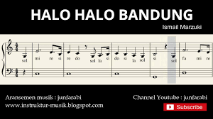 Lagu wajib nasional halo halo bandung. Not Balok Halo Halo Bandung Lagu Wajib Nasional Doremi Solmisasi Youtube