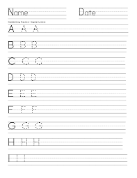 Provide an activity that exercises the hands, such as cutting pie dough or pizza and using cookie cutters. Capital Letter Worksheets Printable Handwriting Worksheets For Kids Free Handwriting Worksheets Capital Letters Worksheet