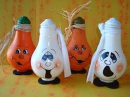Light Bulbs Light Bulb Crafts Halloween Crafts Decorations Light Crafts