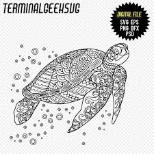 Coloringanddrawings.com provides you with the opportunity to color or print your turtle mandala drawing online for free. Swimming Turtle Zentangle Mandala Svg Png Dxf Eps Pdf Etsy