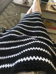 Black And White Striped Blanket Black And White Striped Moss Stitch Blanket Crochet Blanket Black And White Quilts Crochet Headband Pattern