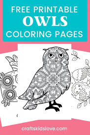 So why are you waiting? Free Printable Owl Coloring Pages Crafts Kids Love