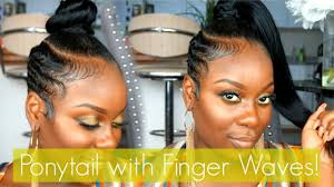 Easy Ponytail With Finger Waved Sides Short Hair Tutorial Finger Waves Short Hair Short Hair Tutorial Short Hair Ponytail