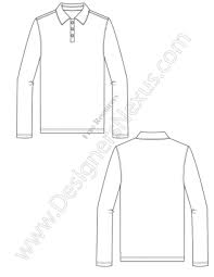 Black And White Polo Shirt Clip Art Free Downloads Illustrator Mens Flat Sketches Polo Fashion Long Sleeve Polo Flat Sketches