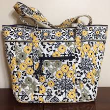 Check spelling or type a new query. Vera Bradley Tote Bag Black Yellow White Floral Handbag Computer Tablet Purse Verabradley Totesshoppers Black Tote Bag Vera Bradley Tote Bags Tablet Purse