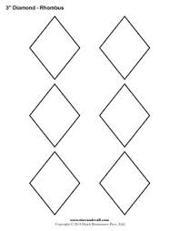 Diamond Templates Printable Rhombus Shapes Blank Pdfs Diamond Template English Paper Piecing Quilts Shape Templates