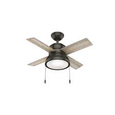 Purchase remote controlled small ceiling fan with elegant designs. Hunter Fan Company Loki 36 Inch Small Living Room Home Ceiling Fan With Led Light Noble Bronze Target
