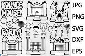 Download Bounce House Party Clip Art Cutting Files 302c 479741 Illustrations Design Bundles