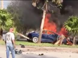 After the fire was extinguished, authorities located two passengers, with one in the front passenger seat while the other. Florida Man Dies After His Tesla Model S Crashed And Caught Fire