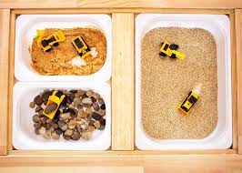 So there you have it! Easy Taste Safe Construction Site Sensory Bin By Being This Mama
