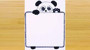 تزيين دفاتر المدرسة من الداخل لبنات المرحلة المتوسطة border design cute panda decorate notebook