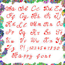 Alphabet letters and alphabet high resolution images. Nice Font Design Trendy Alphabet Letters And Numbers Pictures In Green White And Red Colors Seamless Abc In Sketch Style Vector Illustration Royalty Free Cliparts Vectors And Stock Illustration Image 125112337