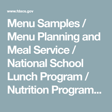 Menu Samples Menu Planning And Meal Service National School Lunch Program Nutrition Programs Food N In 2020 Menu Planning Nutrition Program Nutrition Recipes