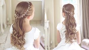 Have you noticed women everywhere are chopping length off of their hair? Flower Girl Holy Communion Style By Sweethearts Hair Youtube