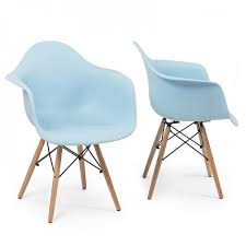 Modern Armchair Side Chair Indoor Outdoor Shell Type Seat Eiffel Wooden Legs Home Decor Chair Sillas