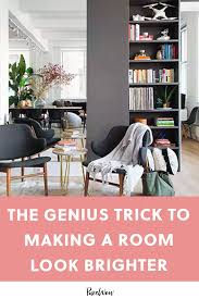 Try This Genius Painting Trick To Make A Dark Room Look Brighter Purewow Home Decor Color Advice Farm House Living Room Home Decor Home