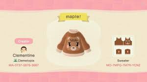 Maple Just Moved To My Island So I Made Her A Sweater Huge Shoutout To U Jadeshore7 Their Maplebells Logo Was A Wo Animal Crossing Animals Animal Crossing Qr