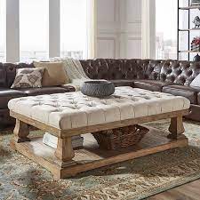 Find stylish & modern wooden coffee & center tables crafted with designer glass and veneer top. Weston Home Galvin Tufted Linen Cocktail Table Beige From Walmart Accuweather Shop
