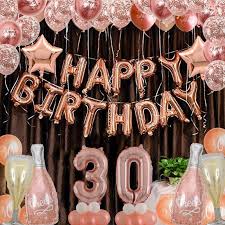 1 Juego De Decoraciones Para Fiesta De Cumpleanos Con Tematica De Oro Rosa Suministros Para Fiesta De Cumpleanos De 18 21 30 40 50 Globos De Confeti Cromados De Oro Rosa Globos Y Accesorios Aliexpress