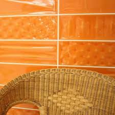 Milano Orange Embossed Decor Image 2 Orange Bathrooms Orange Tiles Tiles Uk