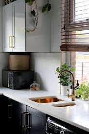 Black And Gold Kitchen Sink Tap The Reveal Of Our Black White And Gold Kitchen Swoon Worthy Black Kitchens Gold Kitchen Kitchen Design Open