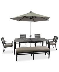 Marlough Outdoor 6 Piece Dining Set 84x42 Rectangular Table 4 Dining Chairs And Bench Dinin Outdoor Furniture Sale Dining Set With Bench Outdoor Dining Set