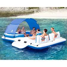 Aufblasbares Party Boot 3 Jahre Garantie Floating Island Raft Inflatable Floating Island Lake Rafts