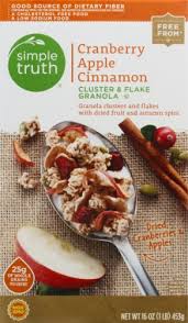 Simple Truth Cranberry Apple Cinnamon Cluster Flake Granola 16 Oz Foods Co