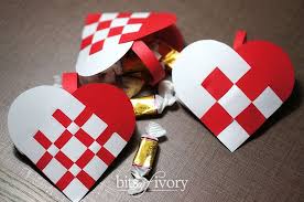 Danish Christmas Heart Baskets Julehjerter Filled With Candy Paper Hearts Christmas Hearts Heart Template