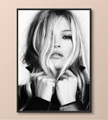 Kate Moss Black & White Photo Print