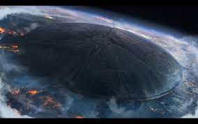 It is firmly established that the alien mothership is the size of the atlantic ocean, yet when being attacked by fighter aircraft it's the size of an island. The Spaceshipper On Twitter Independence Day Resurgence 2016 Mothership Early Concept By Joshkaoart