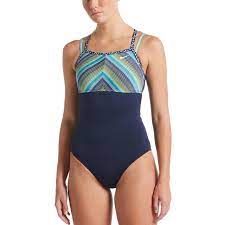 Women S Nike Striped Double Crossback One Piece Swimsuit One Piece Nike One Piece Swimsuit One Piece Swimsuit