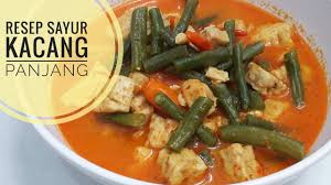 Tambahkan sedikit air, masukkan kacang panjang, dan tahu. Resep Sayur Kacang Panjang Kuah Santan Youtube