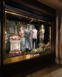 Ted Baker Regent Street London Uk Old Meets New A Whimsical Play On Great Un Expectations I Boutique Window Displays Window Display Artificial Foliage