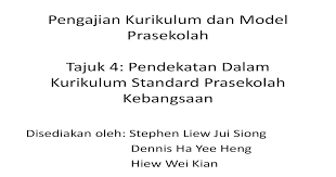Please fill this form, we will try to respond as soon as possible. Pengajian Kurikulum Dan Model Prasekolah Pdf Document