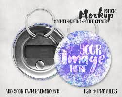 Button Keyring Magnet And Bottle Opener Mockup Add Your Own Etsy In 2020 Keyrings Image Editing Apps Bottle