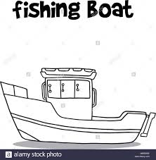 Transport Von Angeln Boot Hand Zeichnen Stock Vektorgrafik Alamy