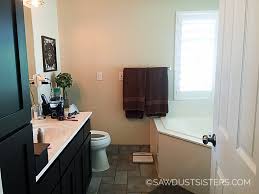A wide variety of bathroom standing towel rack options are available to you, such as project solution capability, towel rack type, and color. Diy Towel Rack With Homemade Peel And Stick Planks Sawdust Sisters