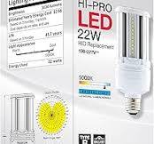 Satco #S49391, 22 Watt LED HID Replacement; 80 CRI; 5000K ...