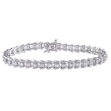 Amour 2 Ct Tw Diamond Tennis Bracelet In Sterling Silver Jms005214 Sparkly Bracelets Sparkle Diamonds Tennis Bracelet Diamond