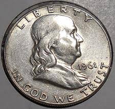 1961 Franklin Half Dollar Liberty Bell Coin Value Prices