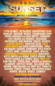 Things to do near movement electronic music festival. Festival Sunset Music Festival Tampa Fla Tickets And Lineup On May 28 2022 At Raymond James Stadium Electronic Midwest